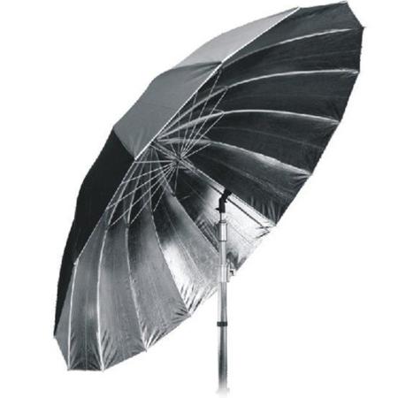 Grand Parapluie JUMBO Argent doublé noir 1,90m