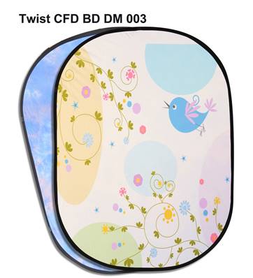 Fond tissu à arceaux double face deux motifs CFD BIRD-DM003