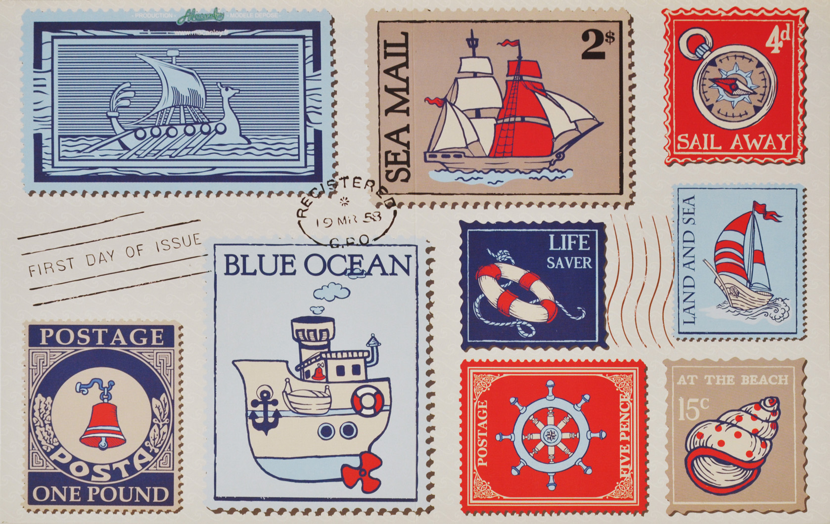 Biptyque NAVY 18x24 par colis de 100 
