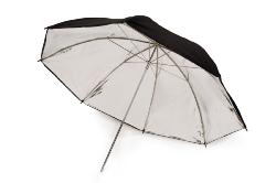 Parapluie ARGENT doublé noir 1,01m 