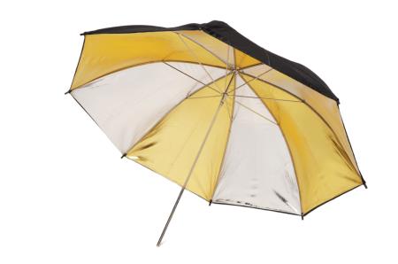 Parapluie OR / ARGENT doublé noir 0,91 m